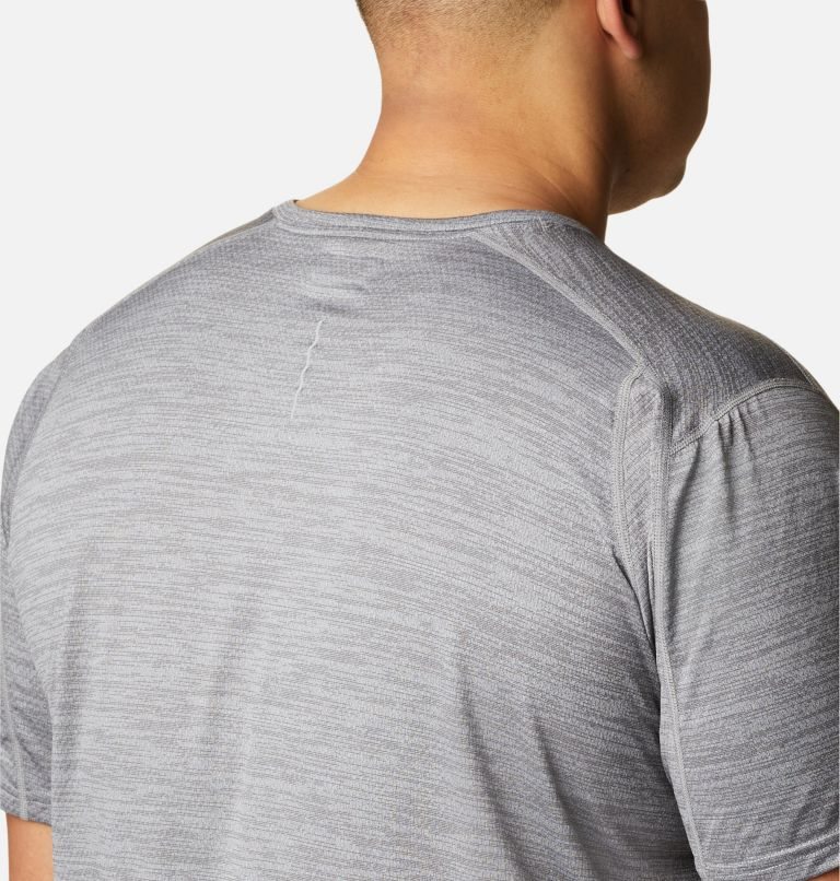 Men's Columbia Alpine Chill Zero Short Sleeve Crew T Shirts Grey | Plus Size CA-W36CA